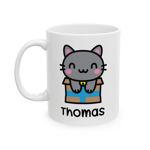 Cute Gift Cat - 11oz Personalised Coffee Mug