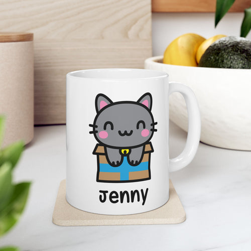 Cute Gift Cat - 11oz Personalised Coffee Mug