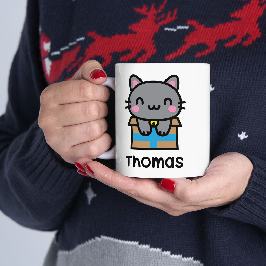 Cute Gift Cat - 11oz Personalised Coffee Mug