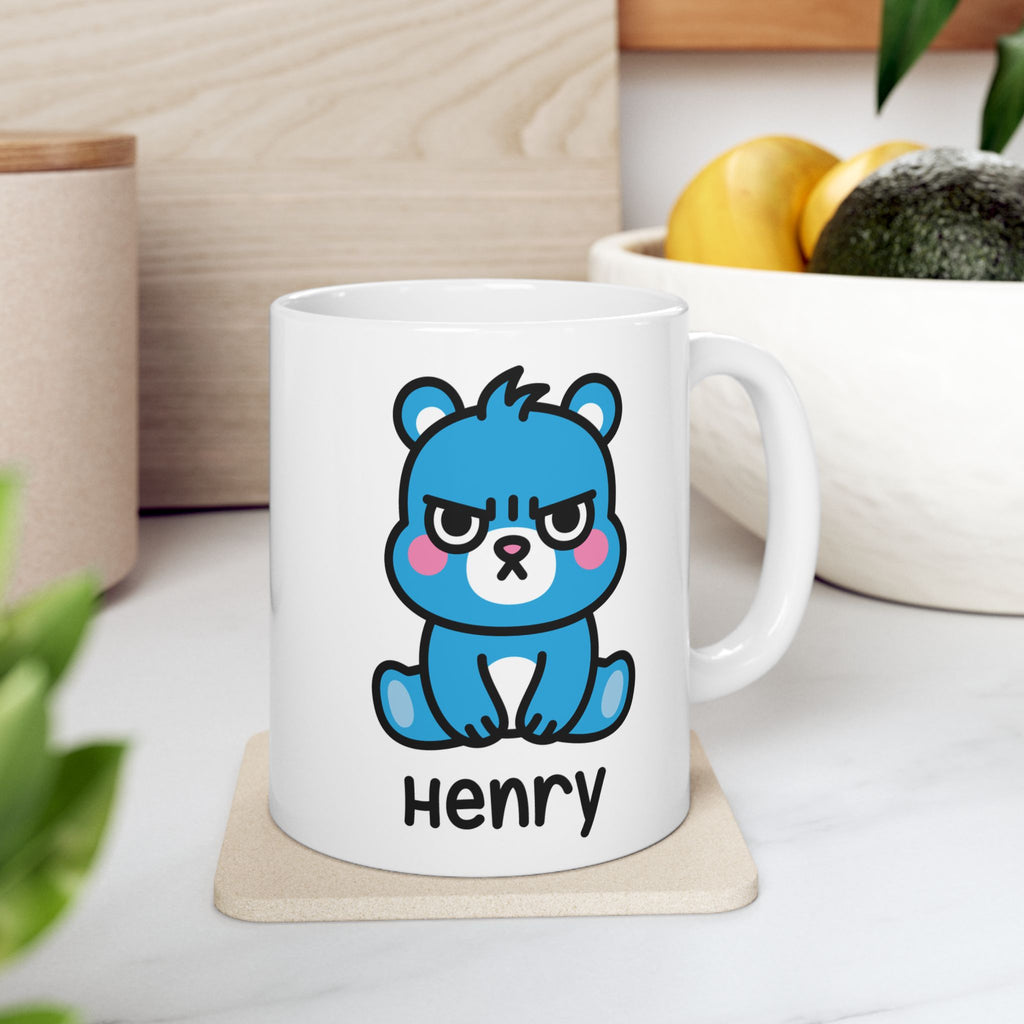 Cute Grumpy Bear - Personalised Coffee Mug