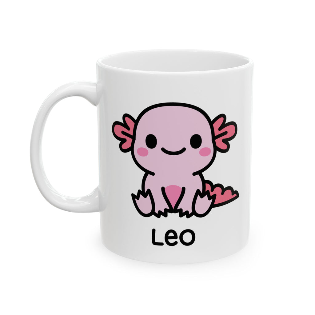 Cute Pink Axolotl - Personalised Coffee Mug