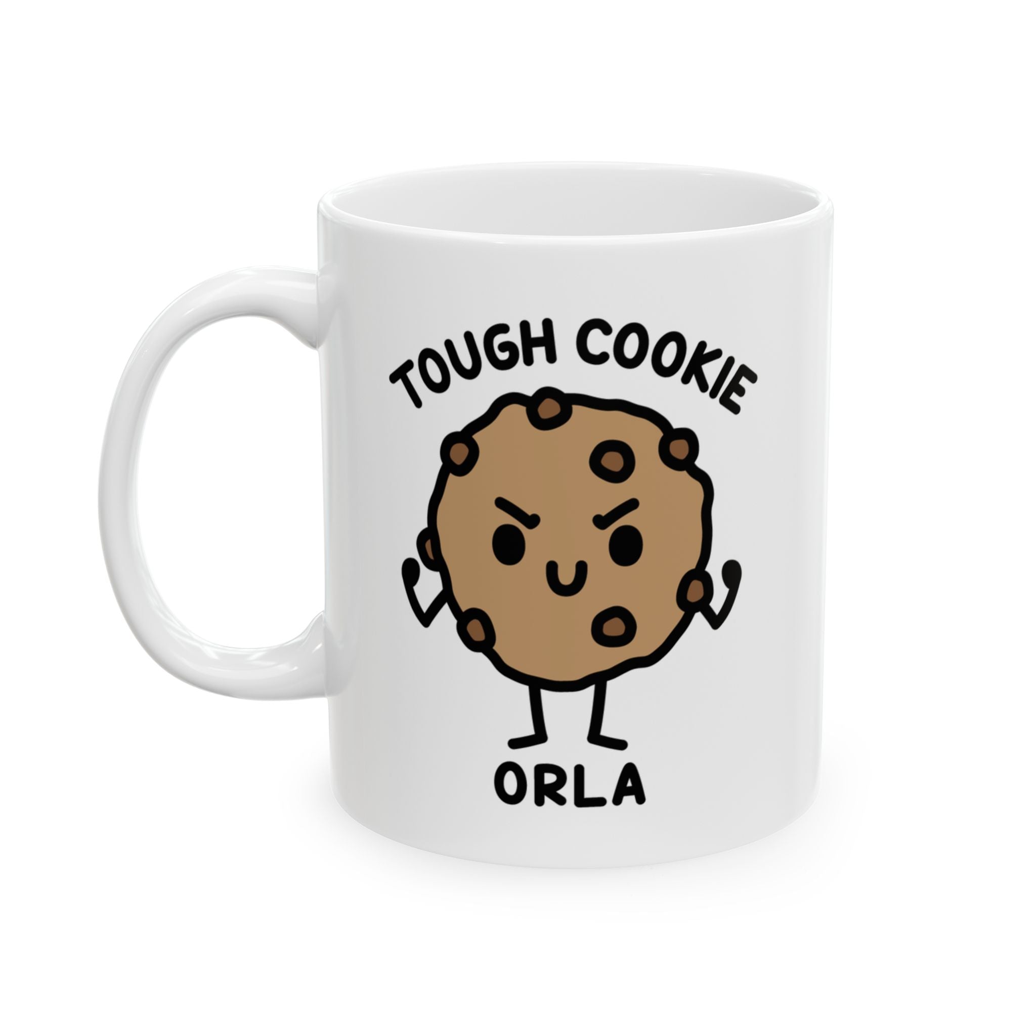 Cute Tough Cookie Custom Coffee Mug On White Background