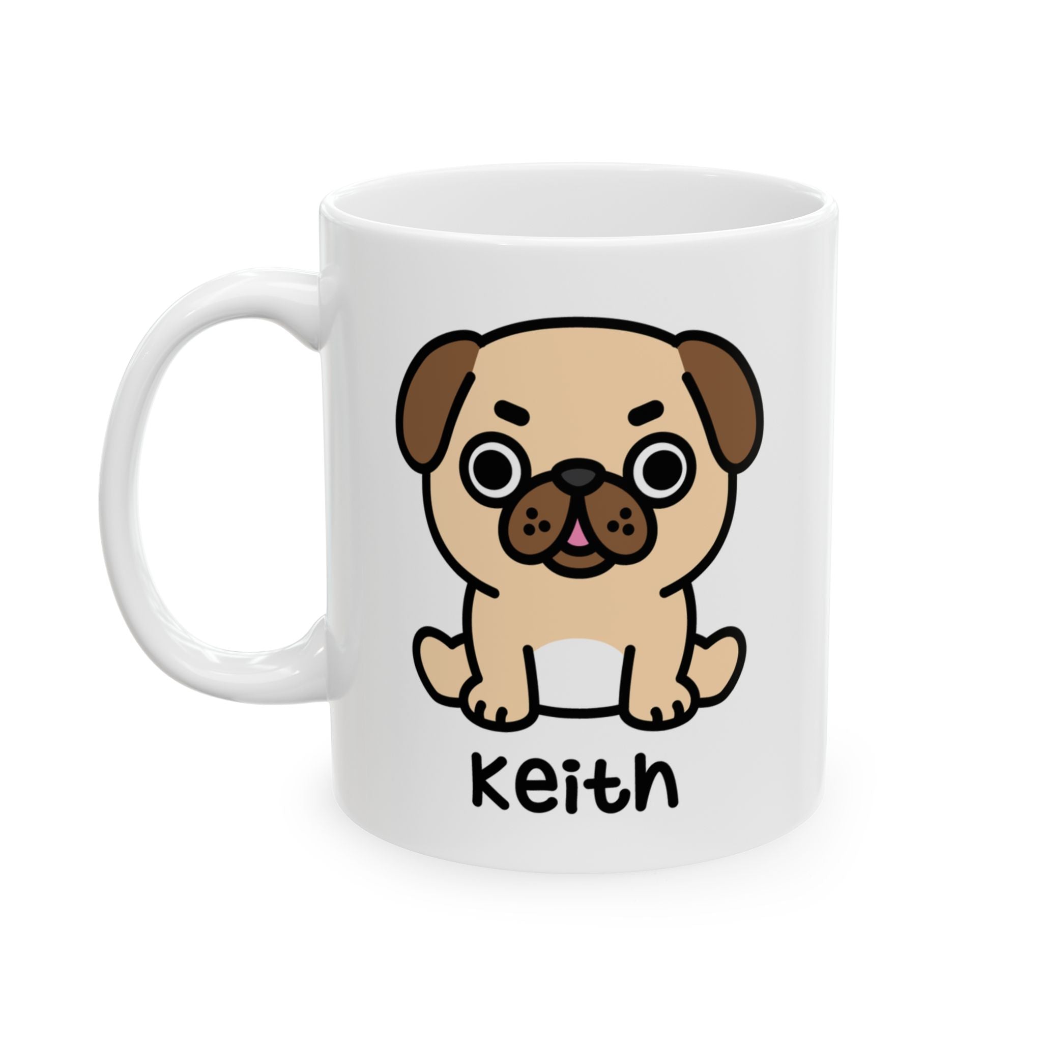 Cute Ugly Pug - Personalised Coffee Mug