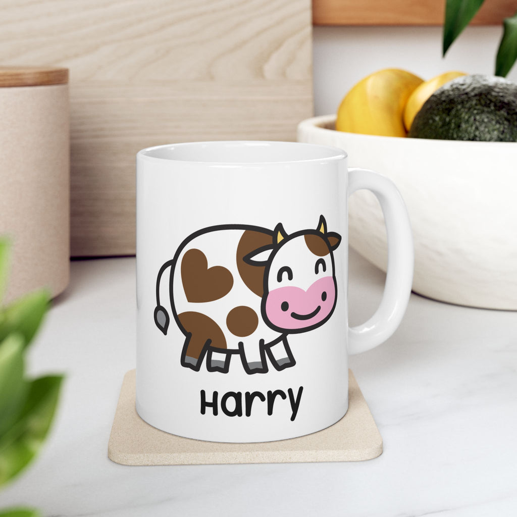 Cute Silly Cow - Personalised Coffee Mug