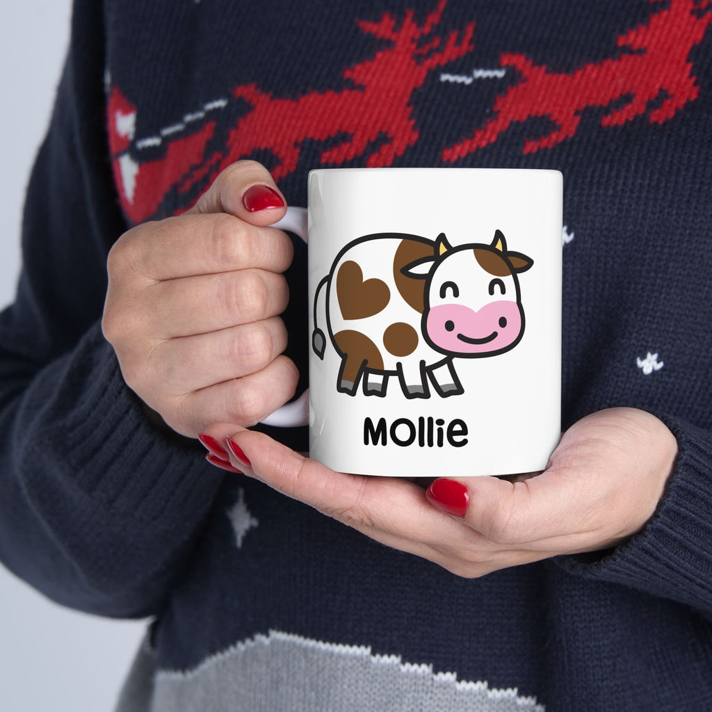 Cute Silly Cow - Personalised Coffee Mug