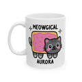 Meowgical Nyan Cat Custom Coffee Mug On White Background