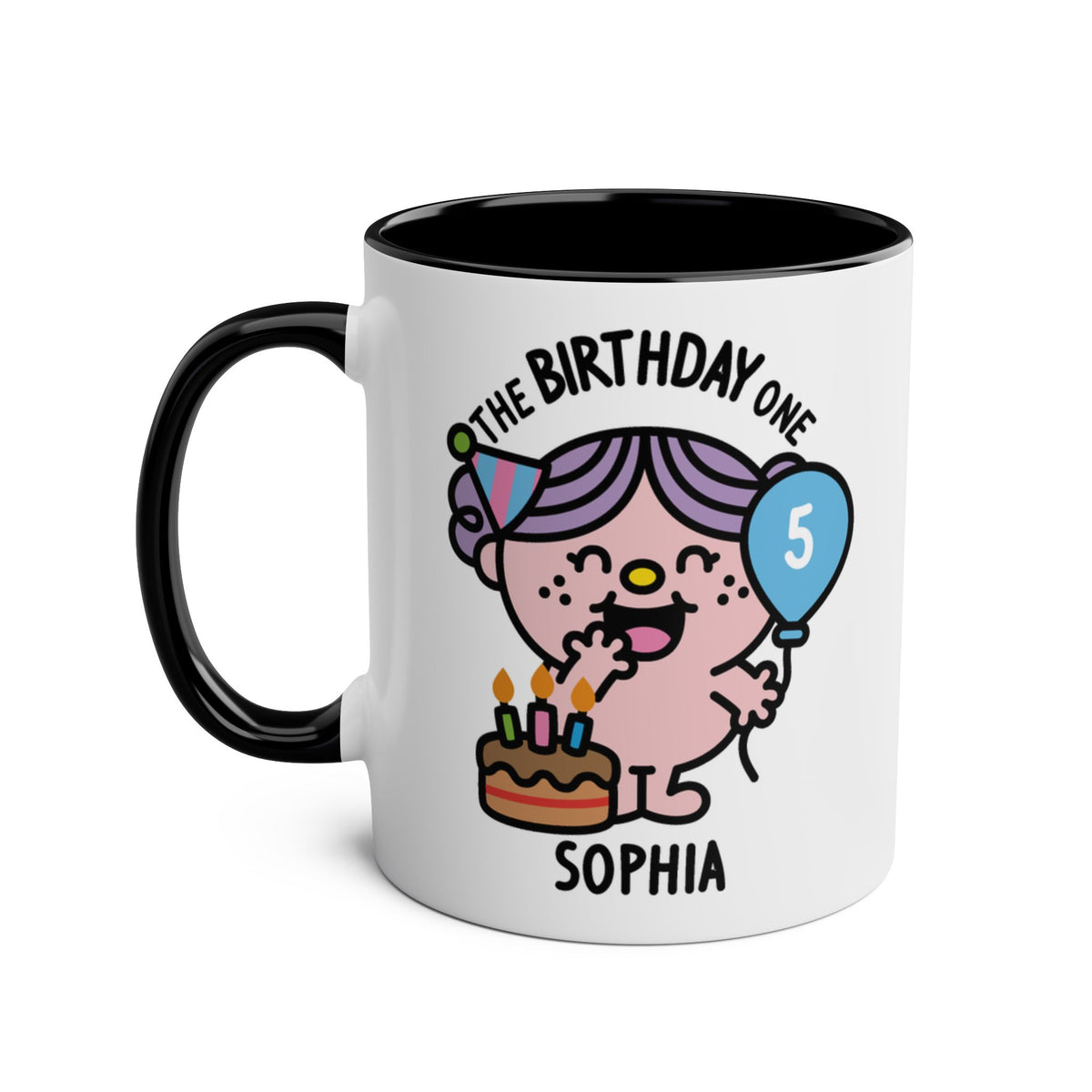 The Birthday One - Aesthetic Personalised Name Mug Black