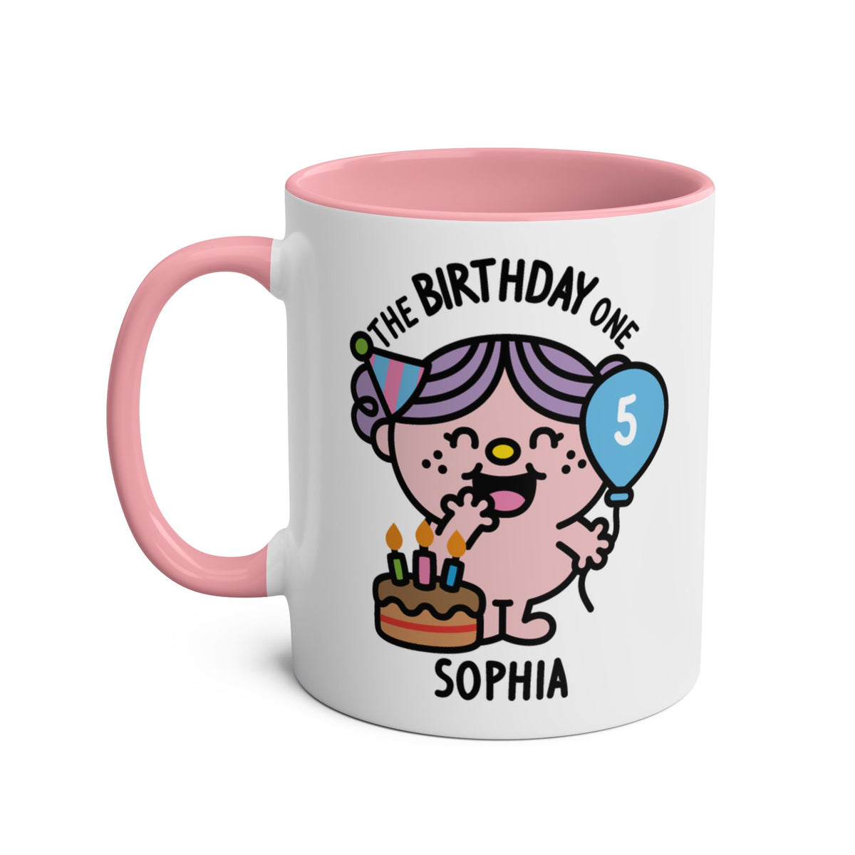 The Birthday One - Aesthetic Personalised Name Mug Pink