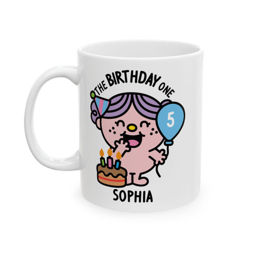 The Birthday One - Aesthetic Personalised Name Mug White