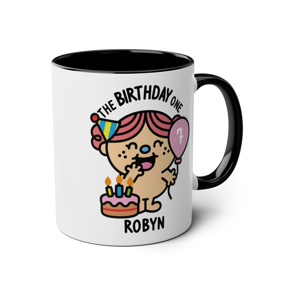 The Birthday One - Adorable Personalised Coffee Mug Black Accent