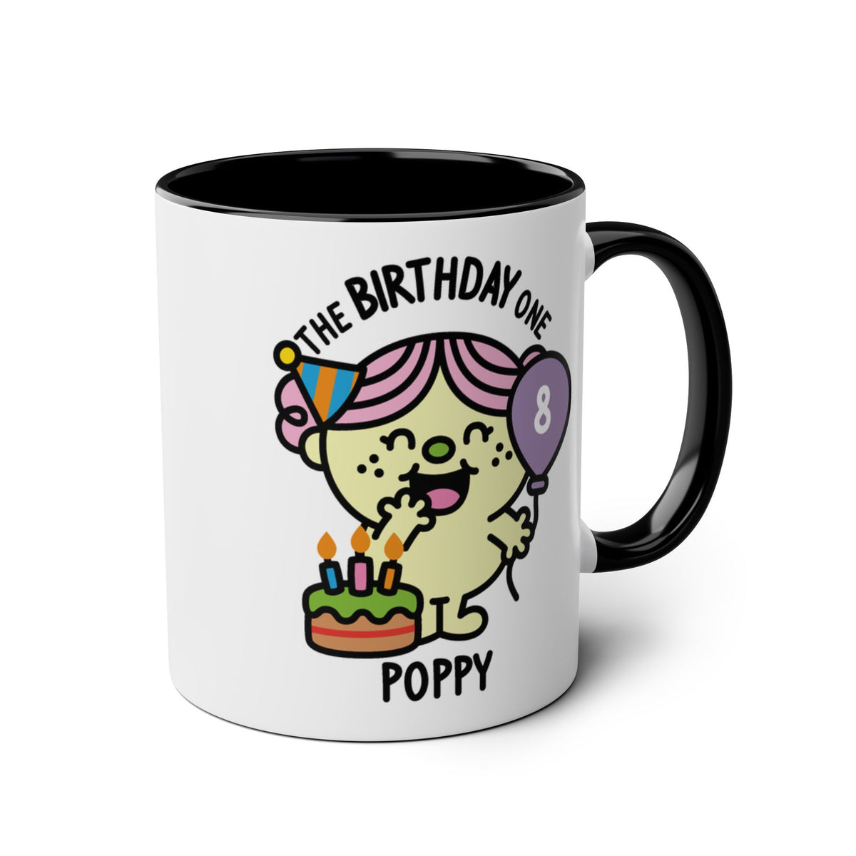 The Birthday One - Custom Name Coffee Mug Black Accent