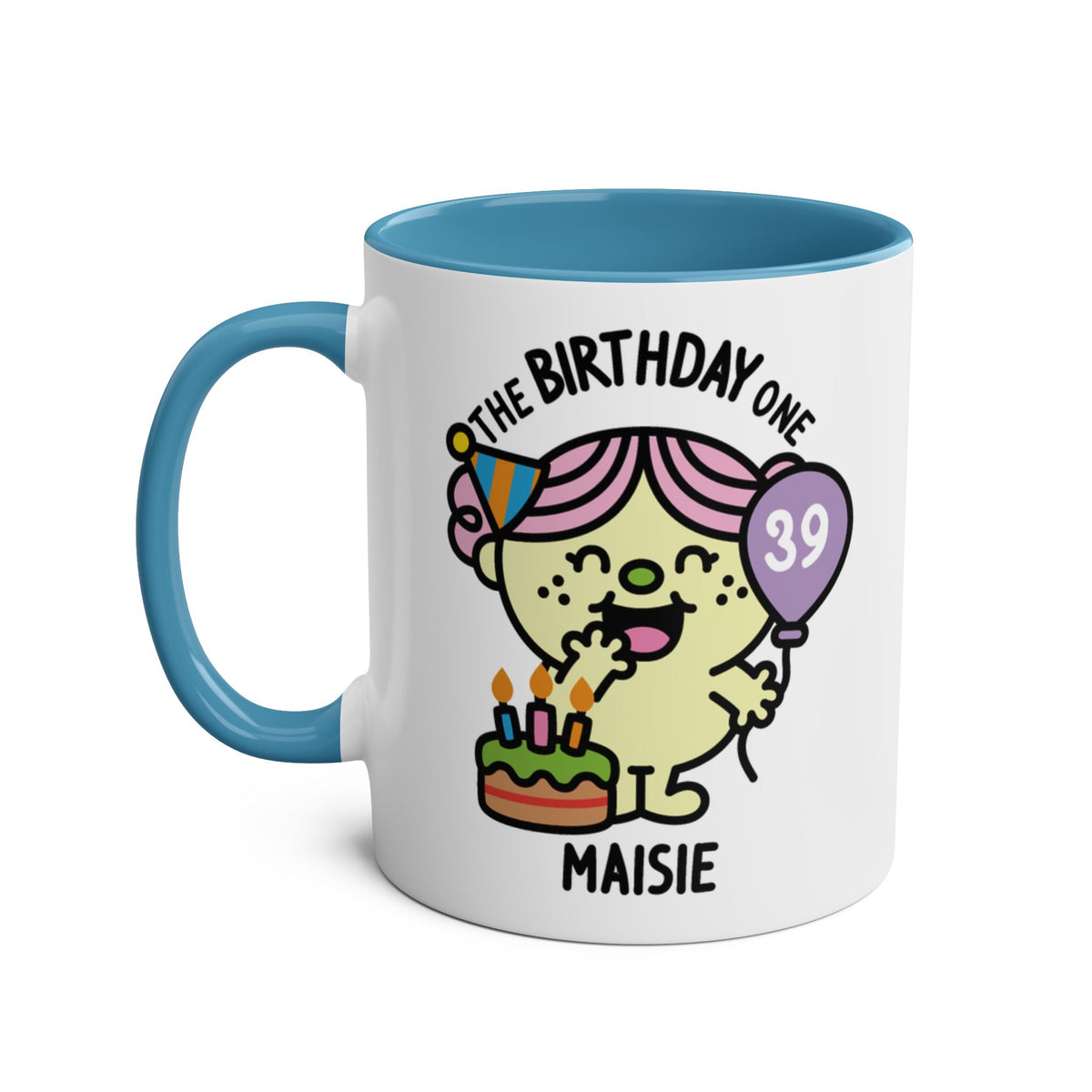 The Birthday One - Custom Name Coffee Mug Blue Colour