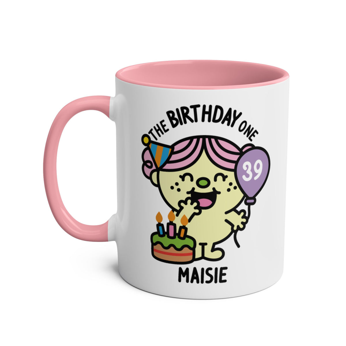 The Birthday One - Custom Name Coffee Mug Pink Colour