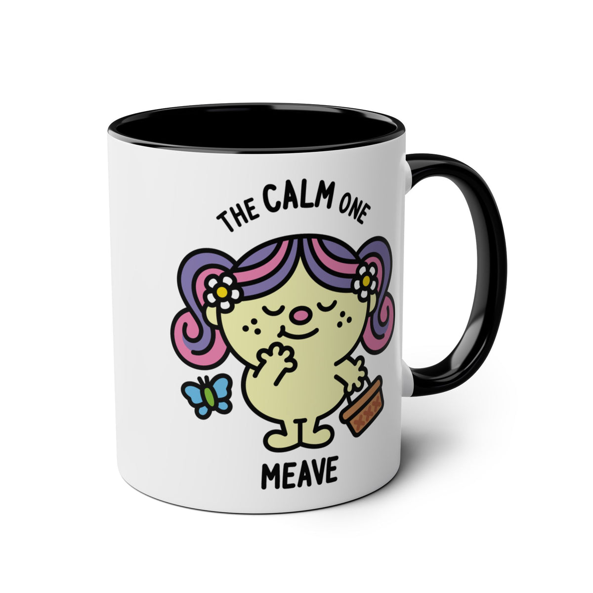 The Calm One - Adorable Personalised Coffee Mug Black Accent