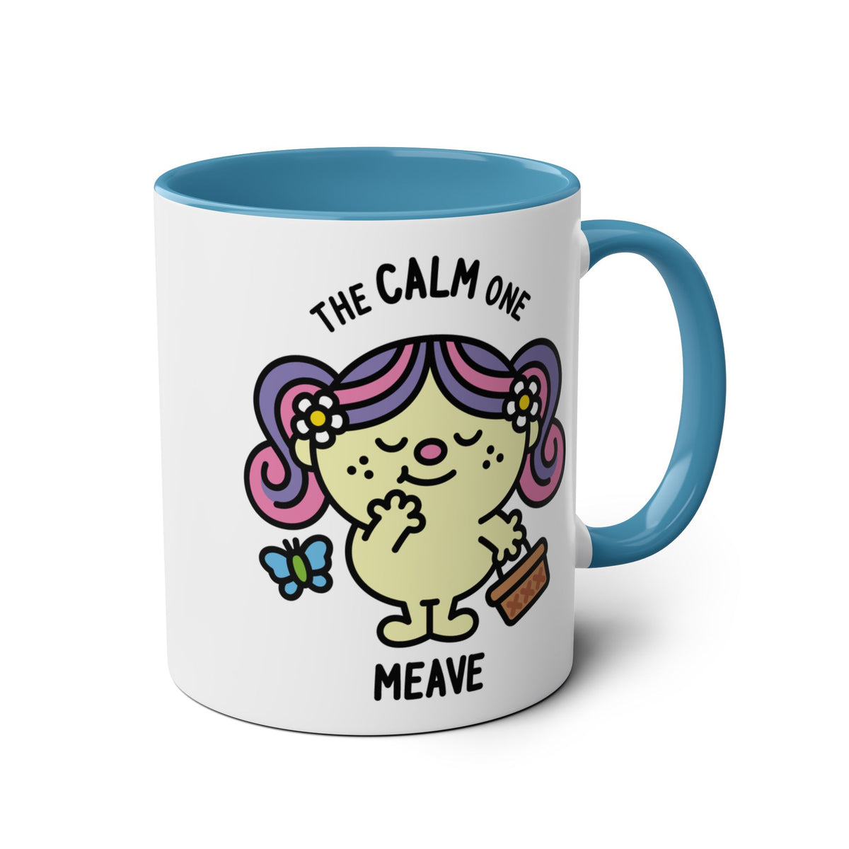 The Calm One - Adorable Personalised Coffee Mug Blue Accent