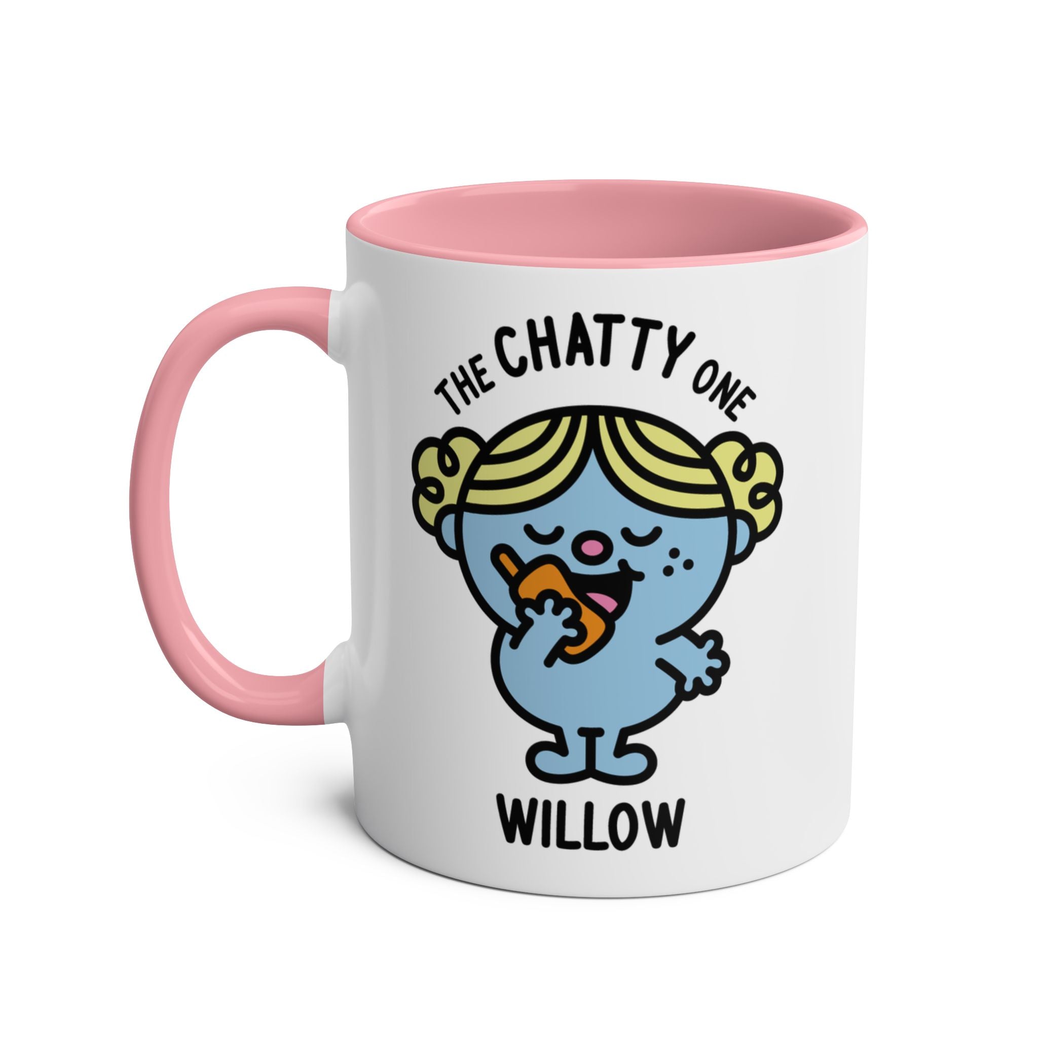 The Chatty One - Adorable Personalised Coffee Mug Pink