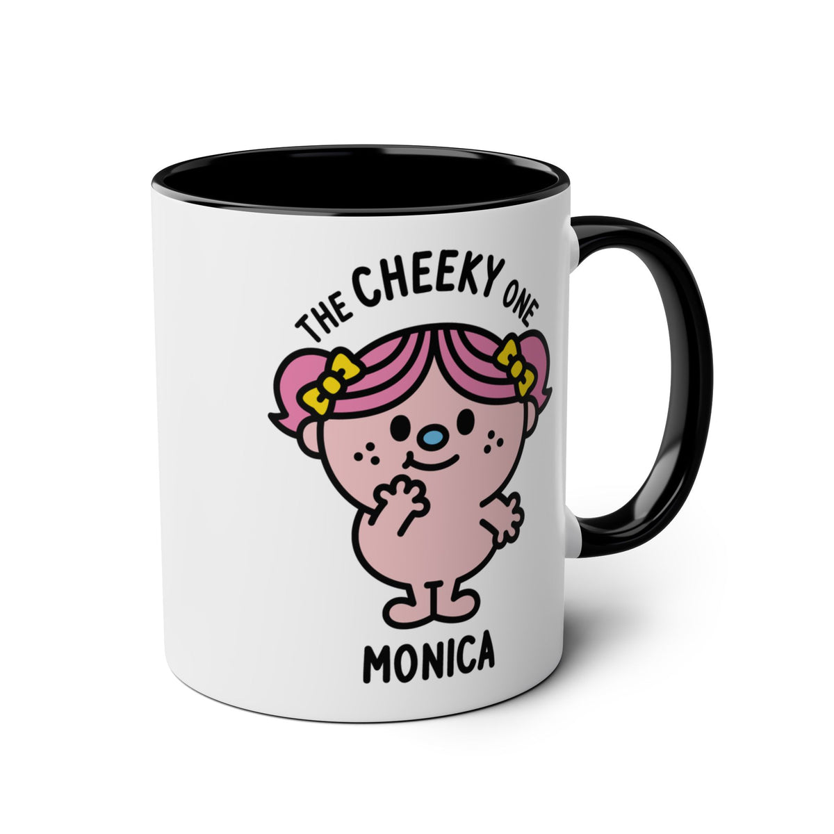The Cheeky One - Adorable Personalised Coffee Mug Black Accent