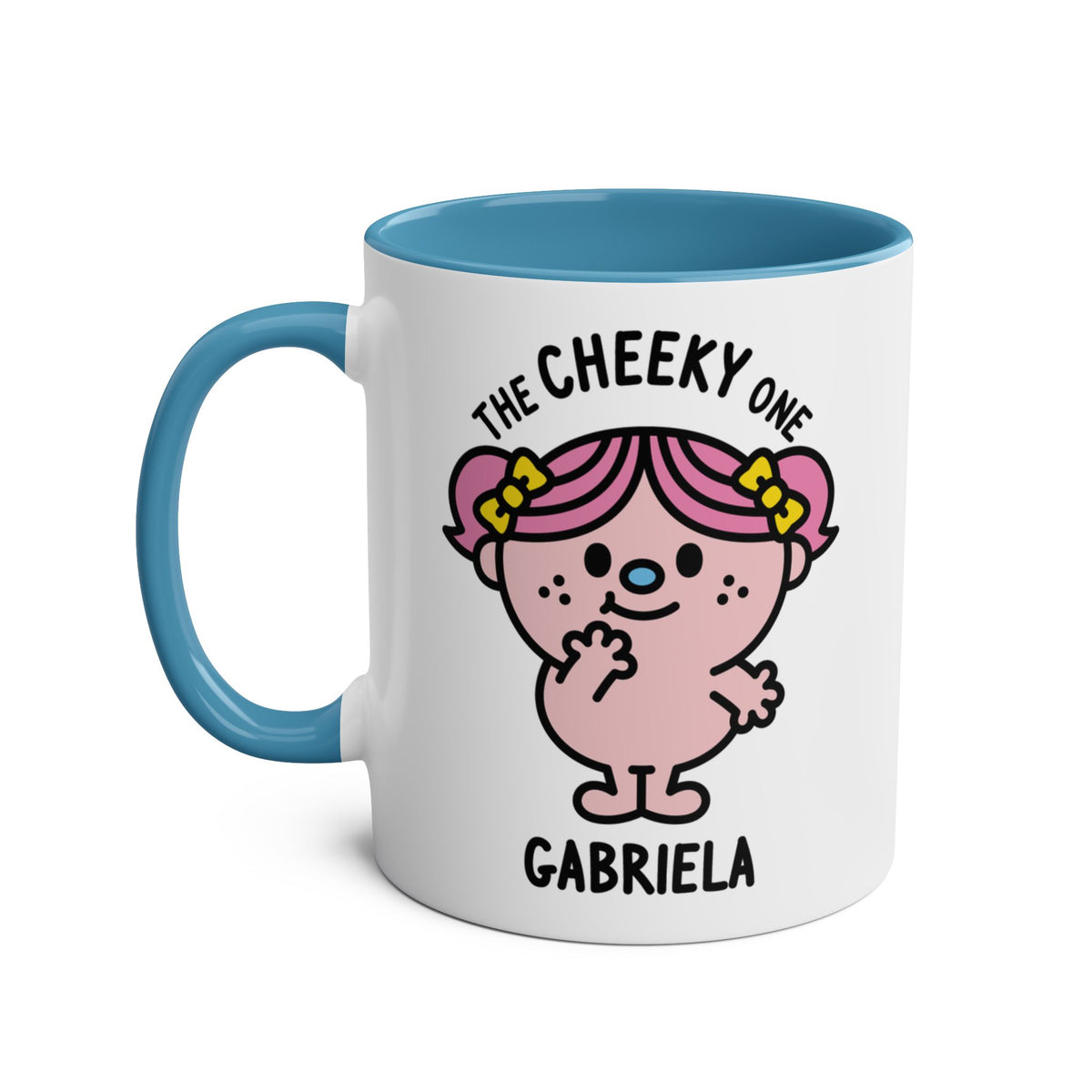 The Cheeky One - Adorable Personalised Coffee Mug Blue Colour