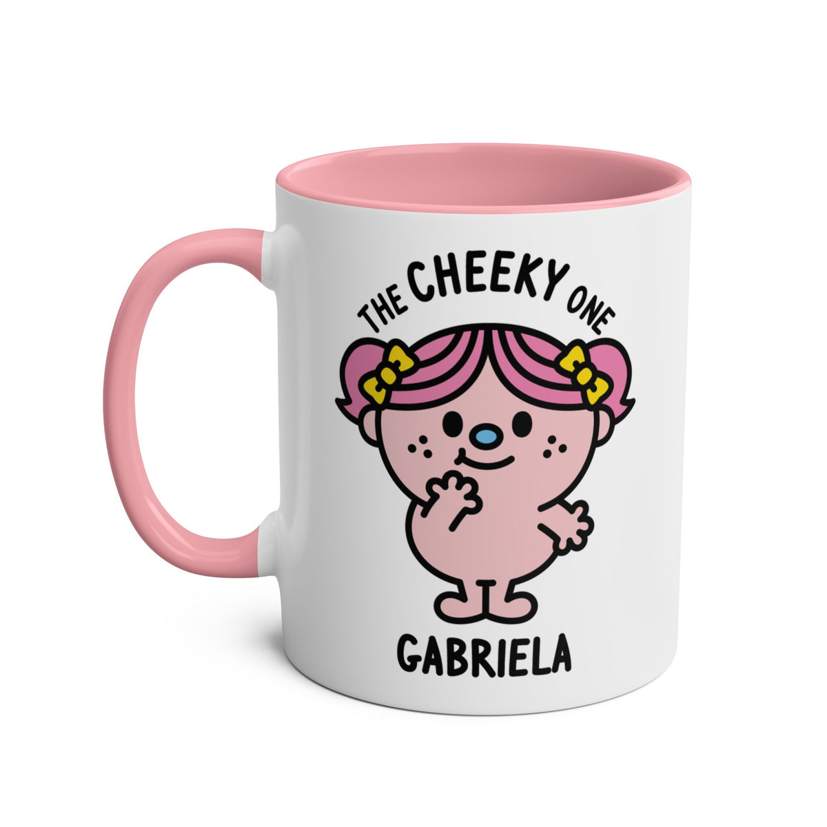 The Cheeky One - Adorable Personalised Coffee Mug Pink Colour