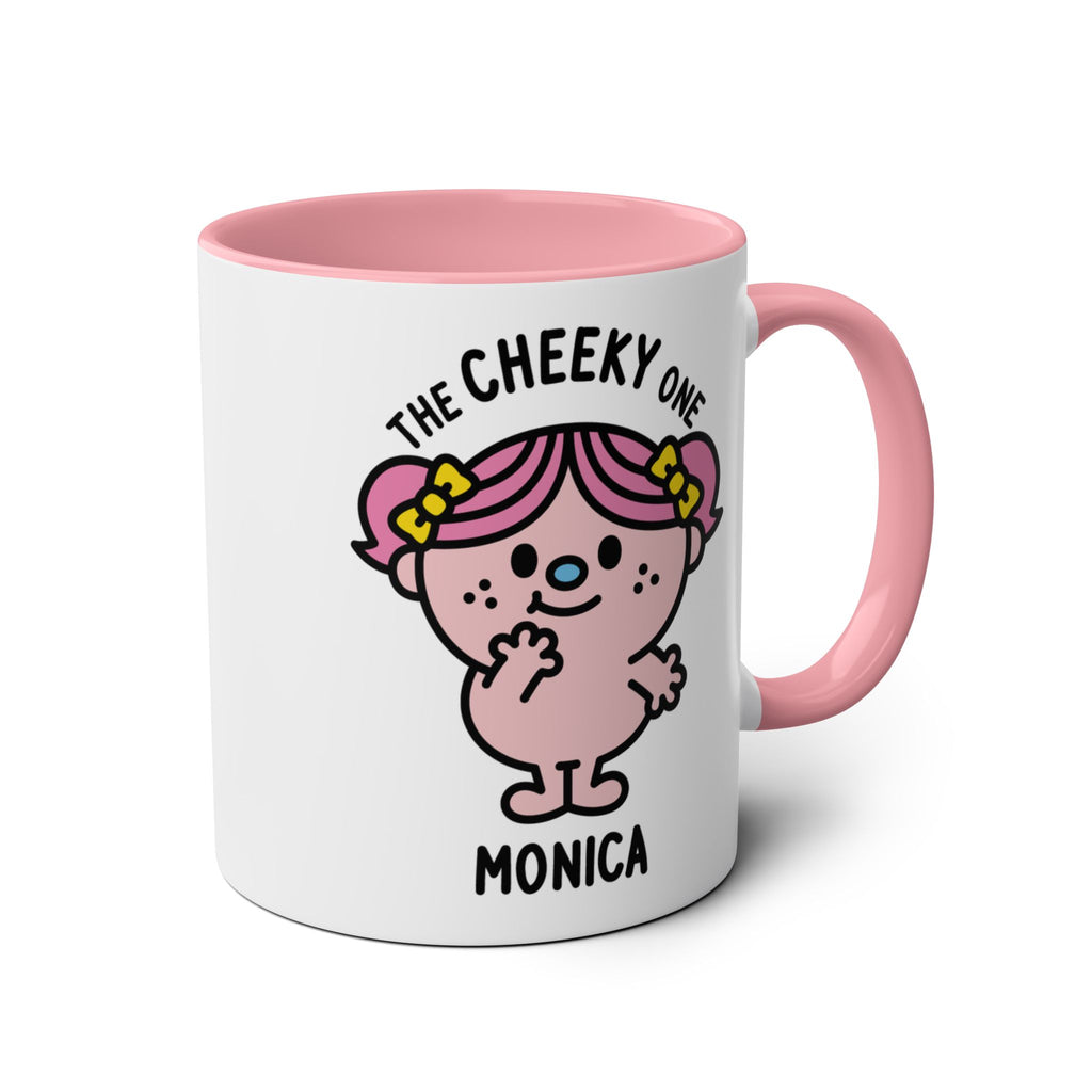 The Cheeky One - Adorable Personalised Coffee Mug Pink Accent