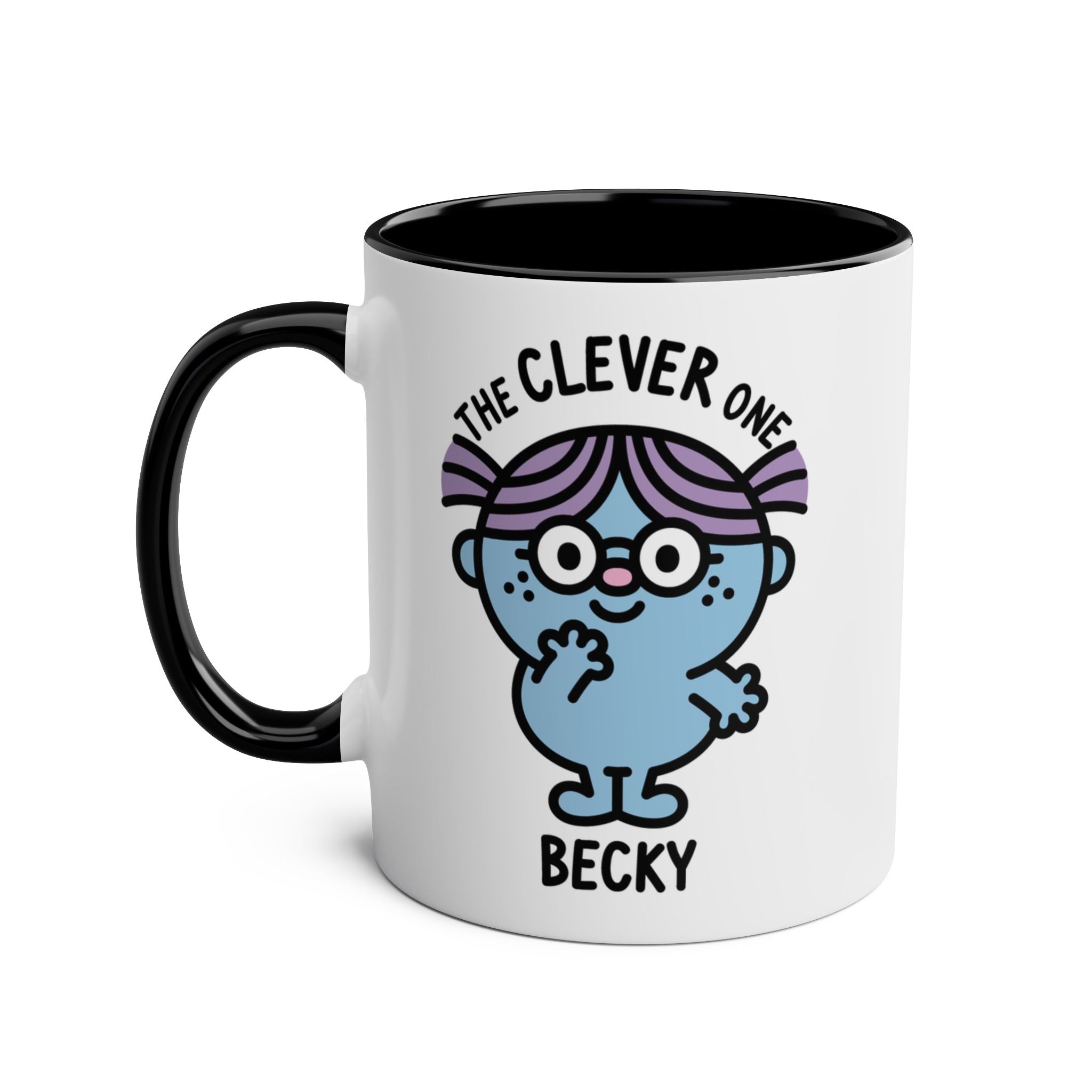 The Clever One - 11oz Personalised Character Gift Mug Black
