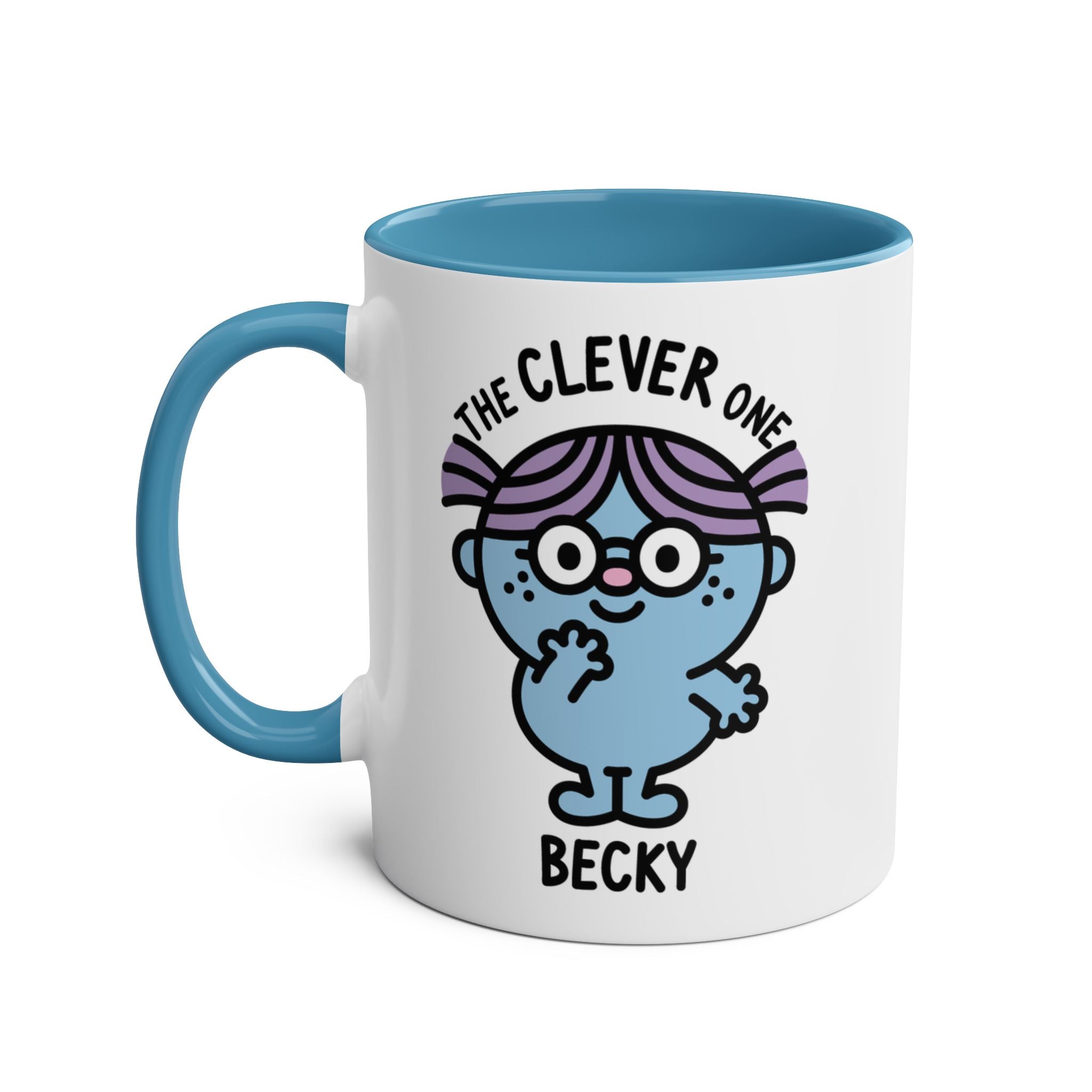 The Clever One - 11oz Personalised Character Gift Mug Blue