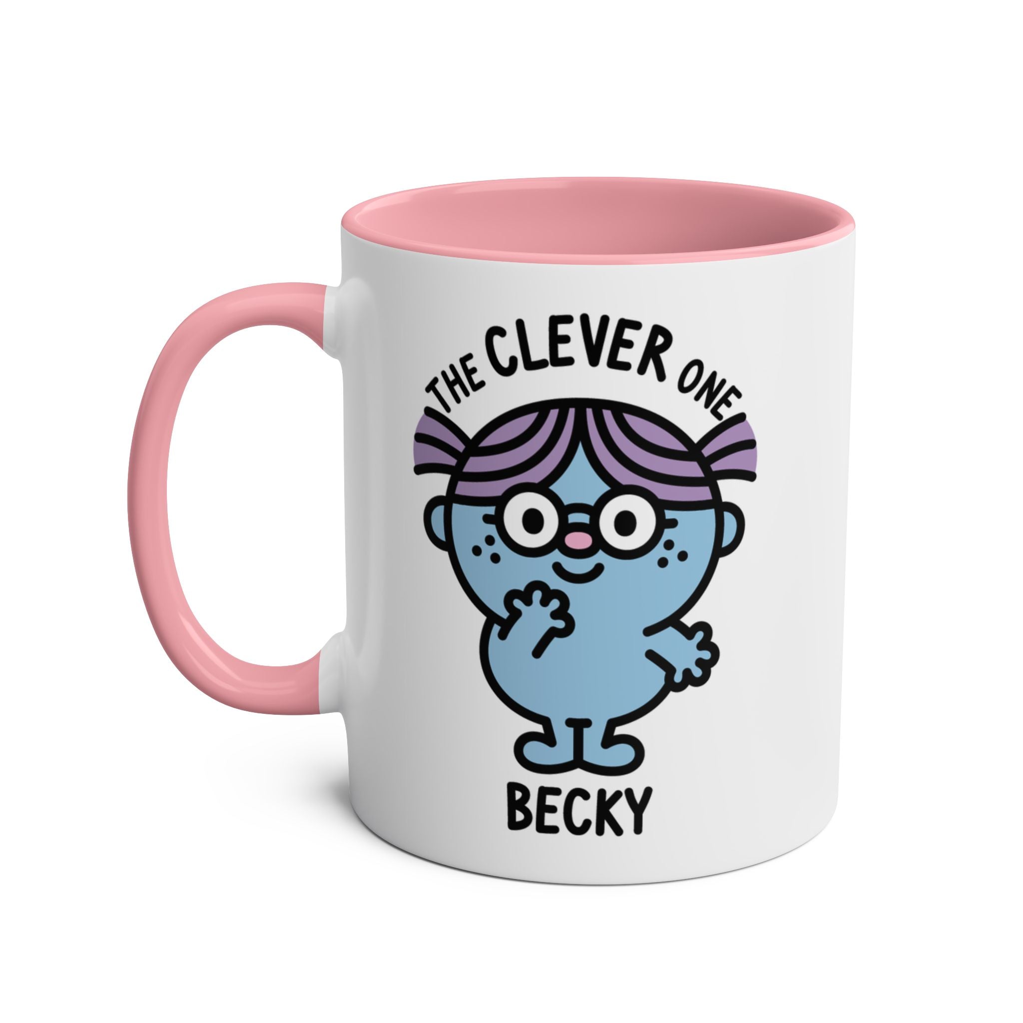 The Clever One - 11oz Personalised Character Gift Mug Pink