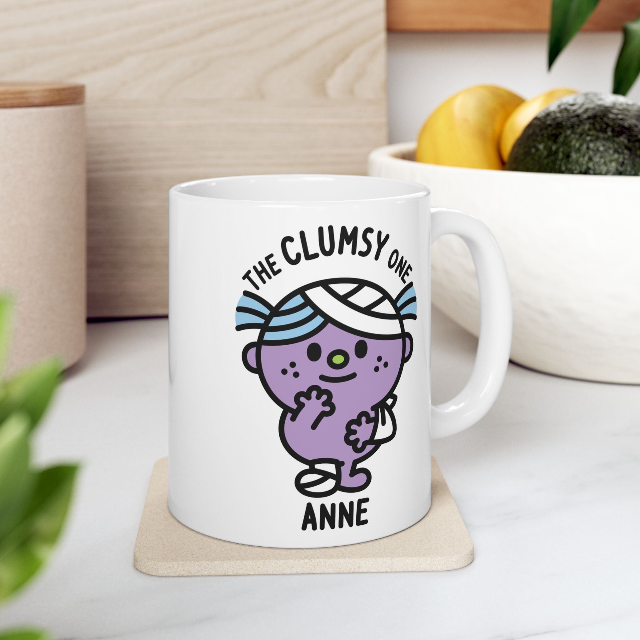 The Clumsy One - 11oz Personalised Character Gift Mug Context
