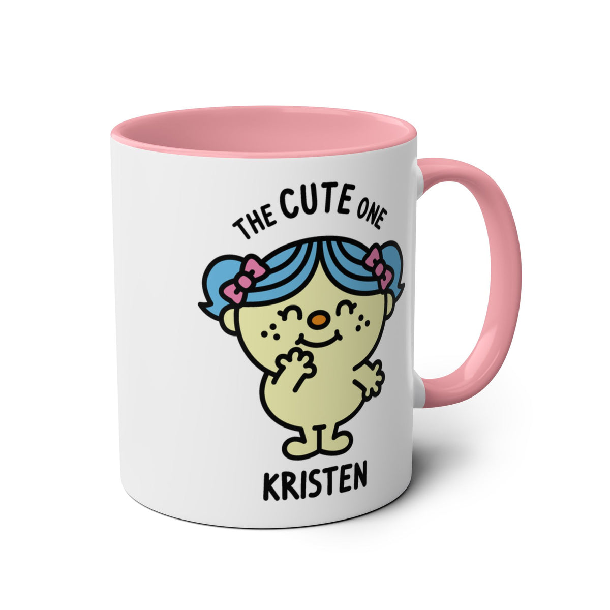 The Cute One - Adorable Personalised Coffee Mug Pink Accent