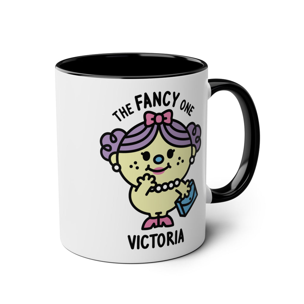 The Fancy One - Adorable Personalised Coffee Mug Black Accent