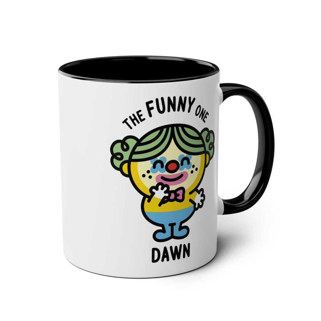 The Funny One - Adorable Personalised Coffee Mug Black Accent