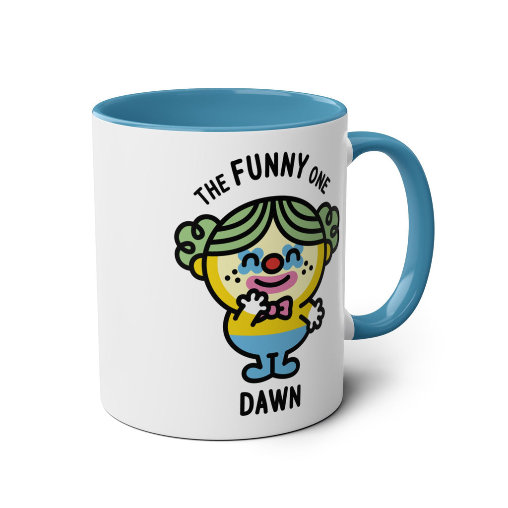 The Funny One - Adorable Personalised Coffee Mug Blue Accent