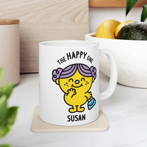 The Happy One - Adorable Personalised Coffee Mug In Kitchen