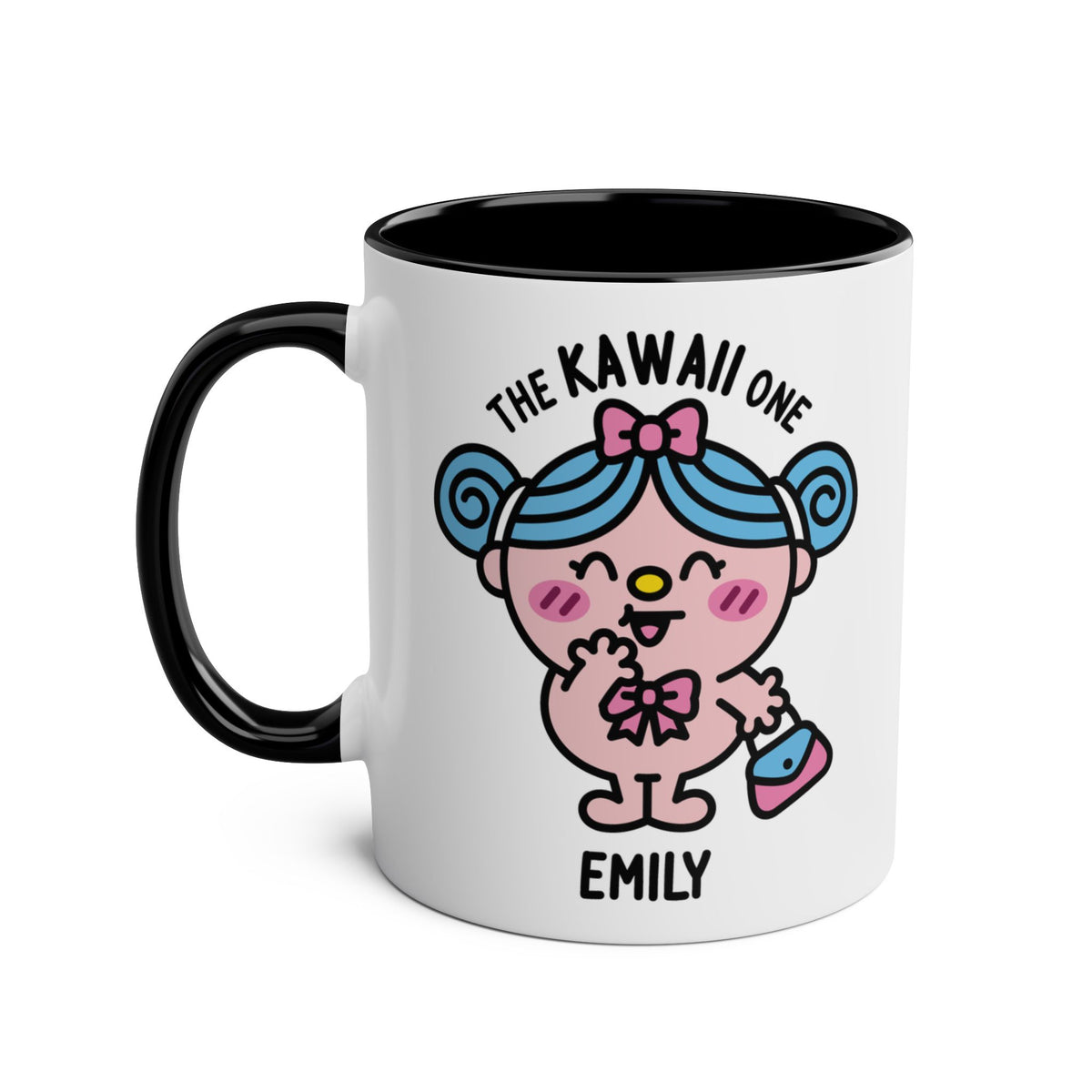 The Kawaii One - Adorable Personalised Coffee Mug Black Colour