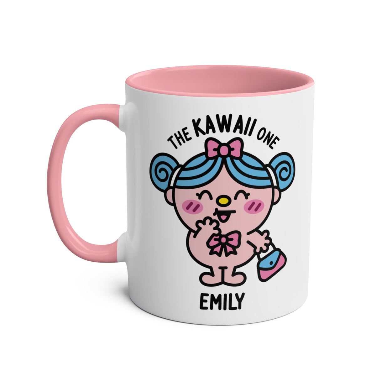 The Kawaii One - Adorable Personalised Coffee Mug Pink Colour