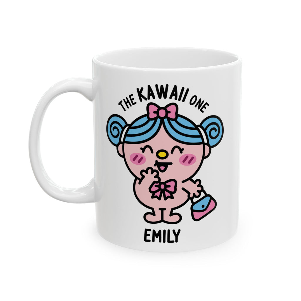 The Kawaii One - Adorable Personalised Coffee Mug White