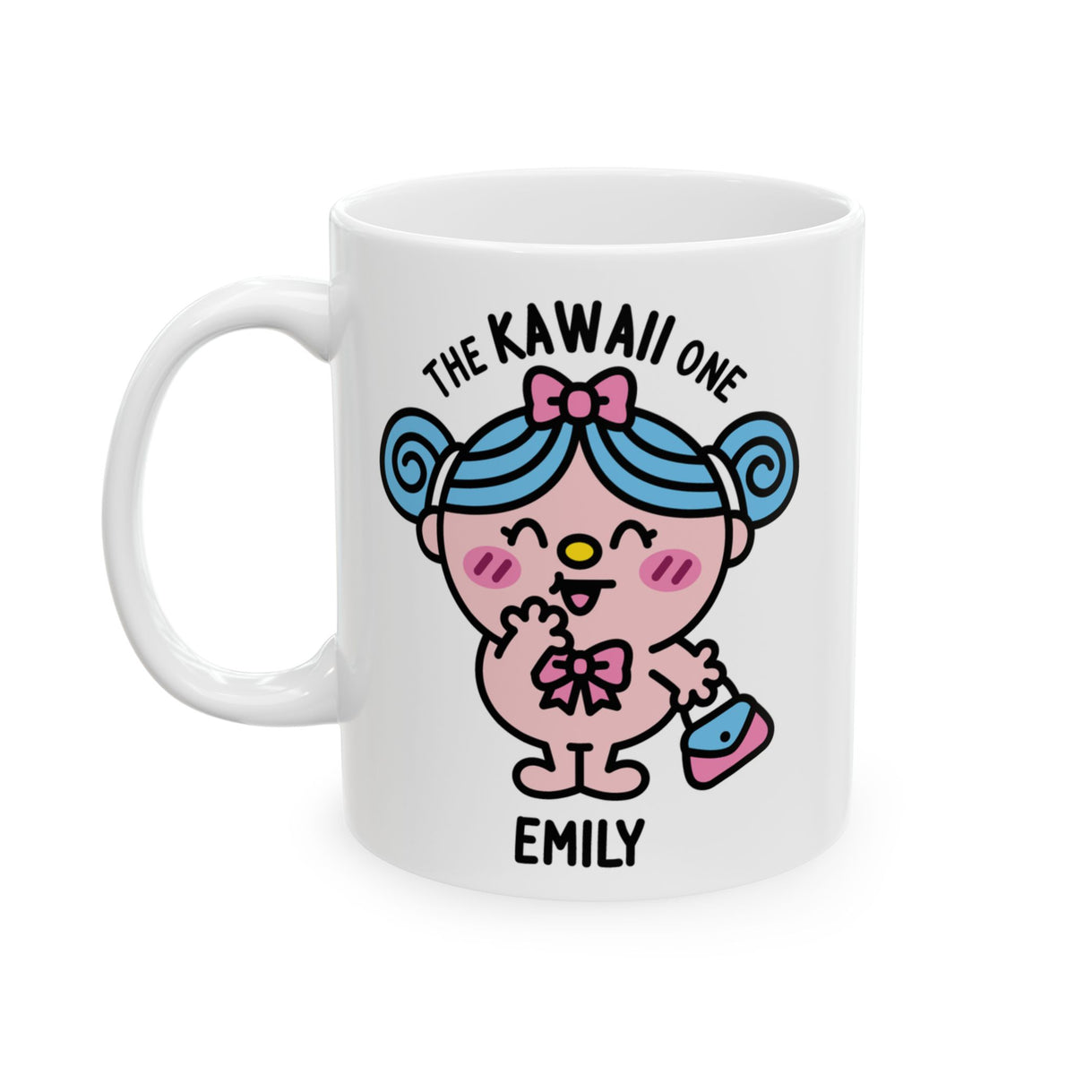 The Kawaii One - Adorable Personalised Coffee Mug White