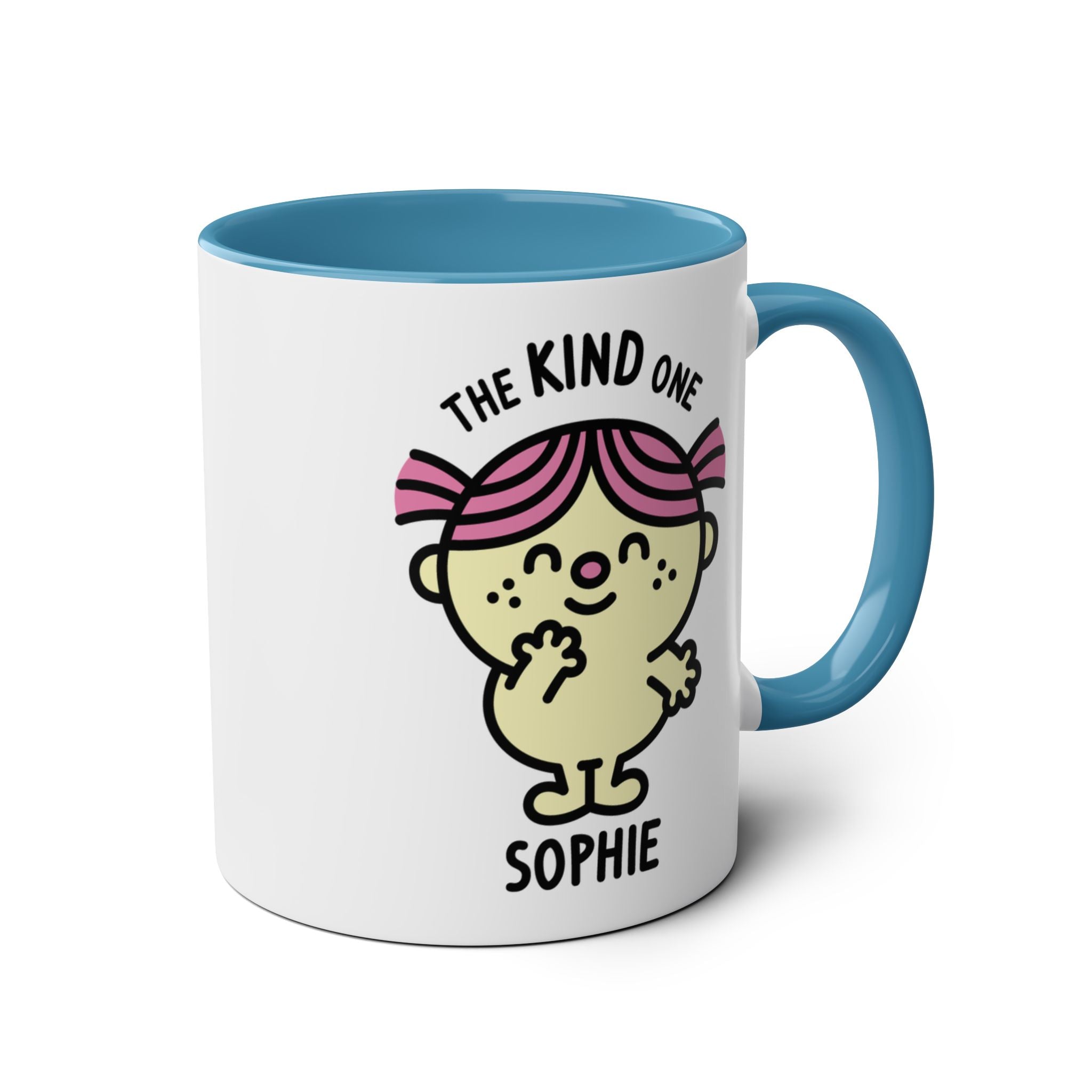 The Kind One - 11oz Personalised Character Gift Mug Blue Accent