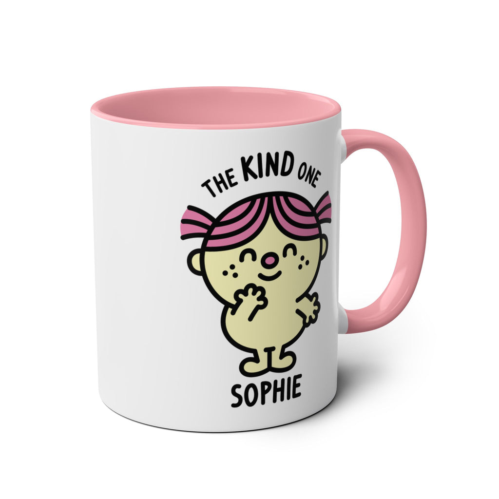The Kind One - 11oz Personalised Character Gift Mug Pink Accent