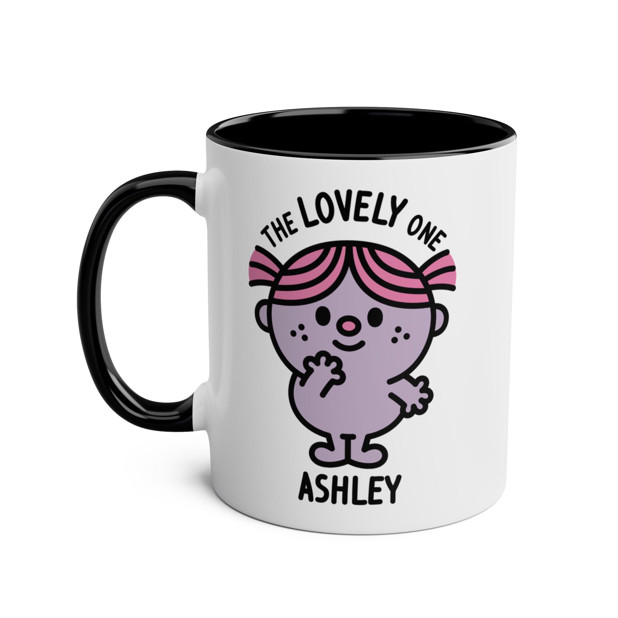 The Lovely One - 11oz Personalised Character Gift Mug Black