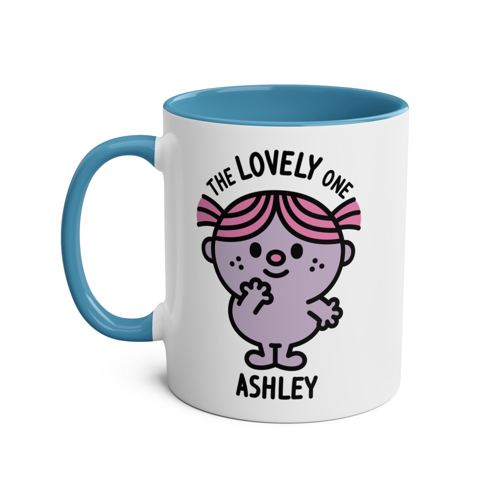 The Lovely One - 11oz Personalised Character Gift Mug Blue