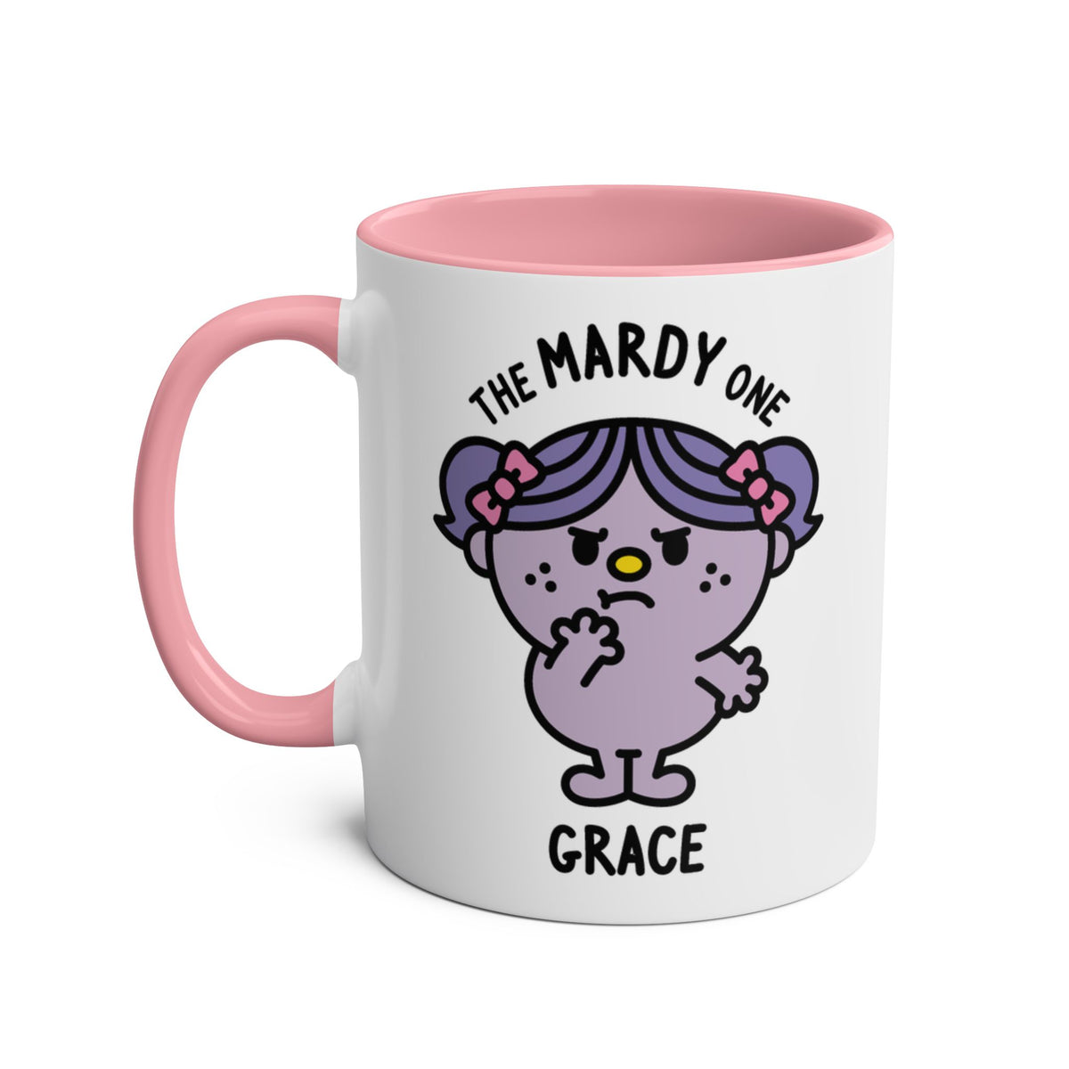 The Mardy One - Adorable Personalised Coffee Mug Pink Colour