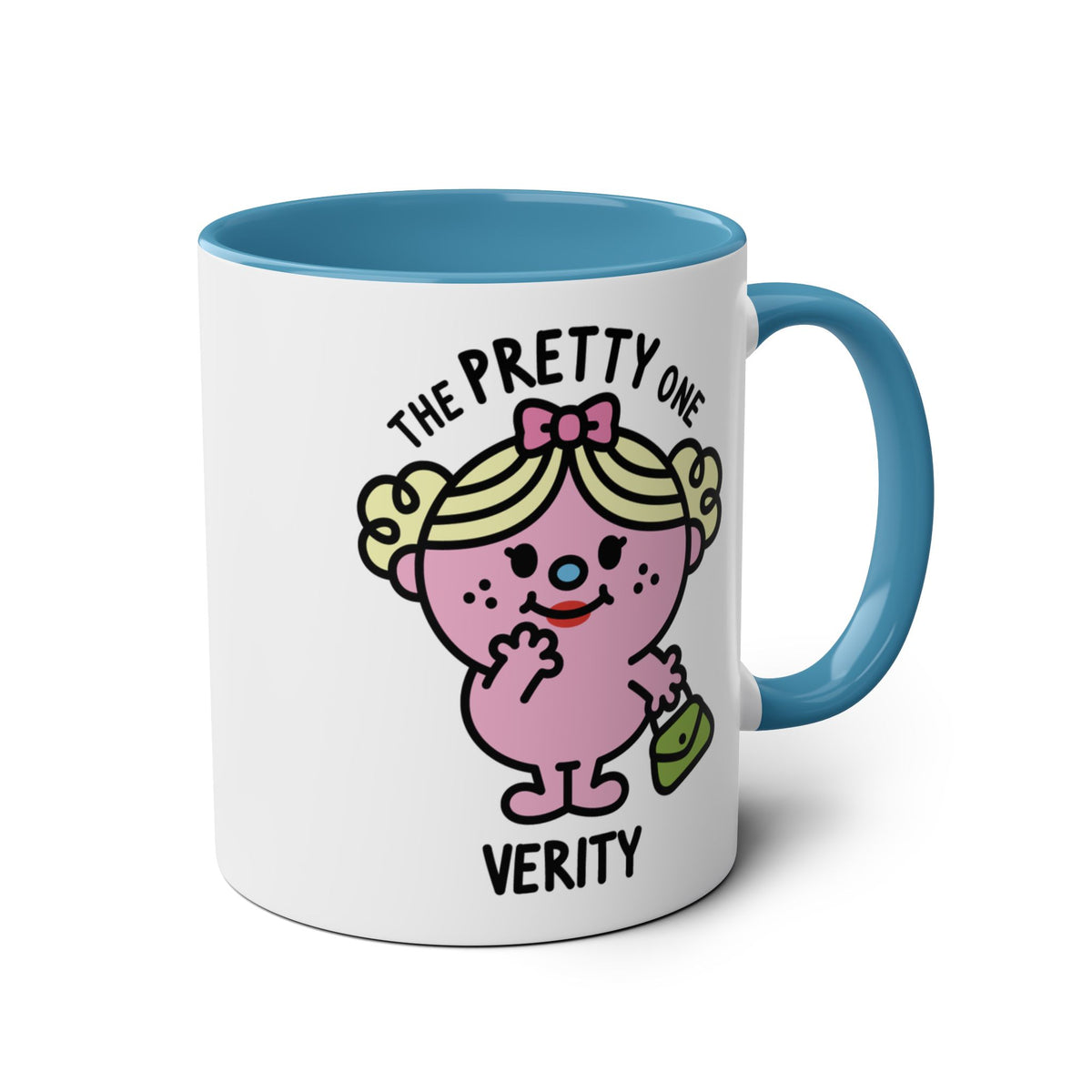 The Pretty One - Adorable Personalised Coffee Mug Blue Accent
