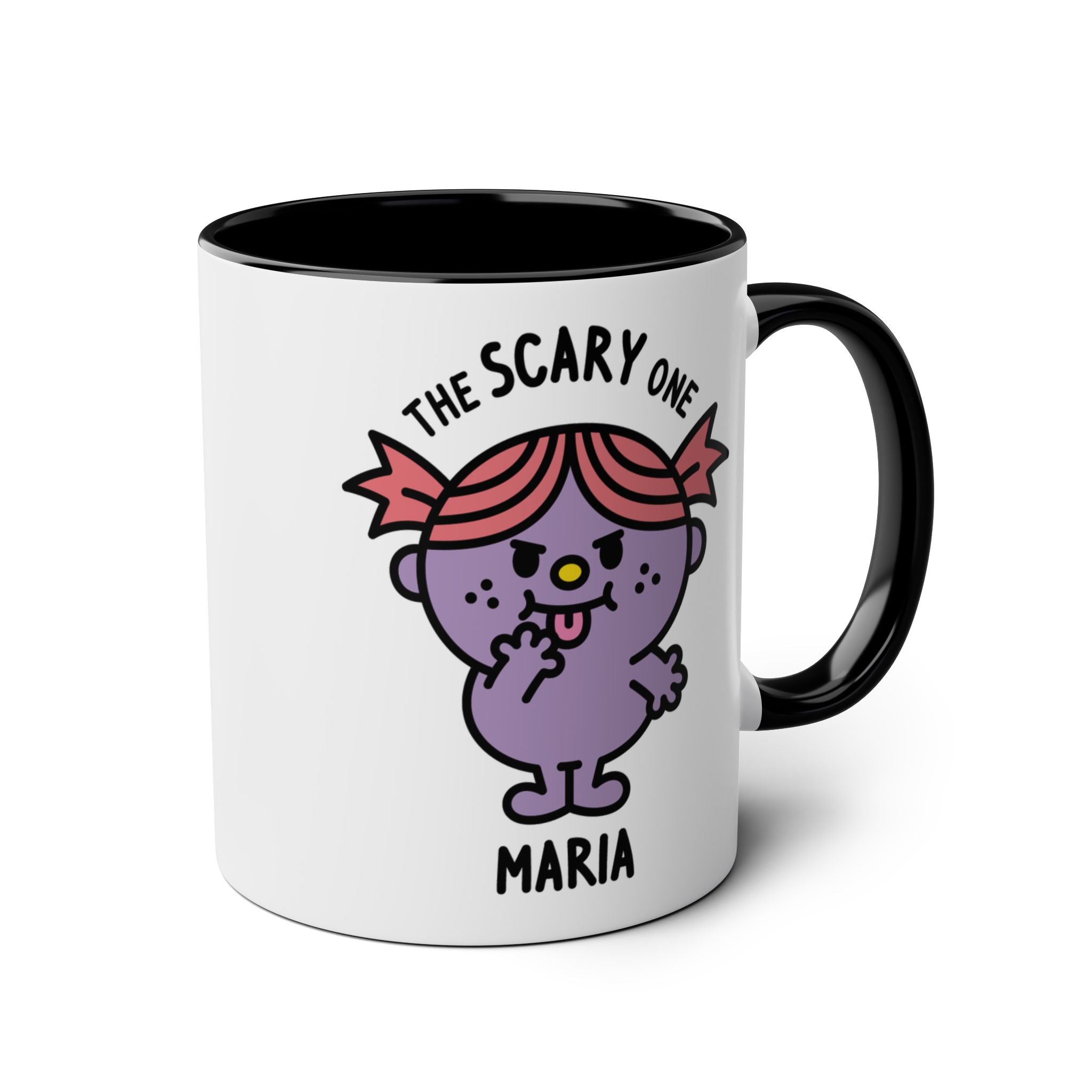 The Scary One - Adorable Personalised Coffee Mug Black Accent
