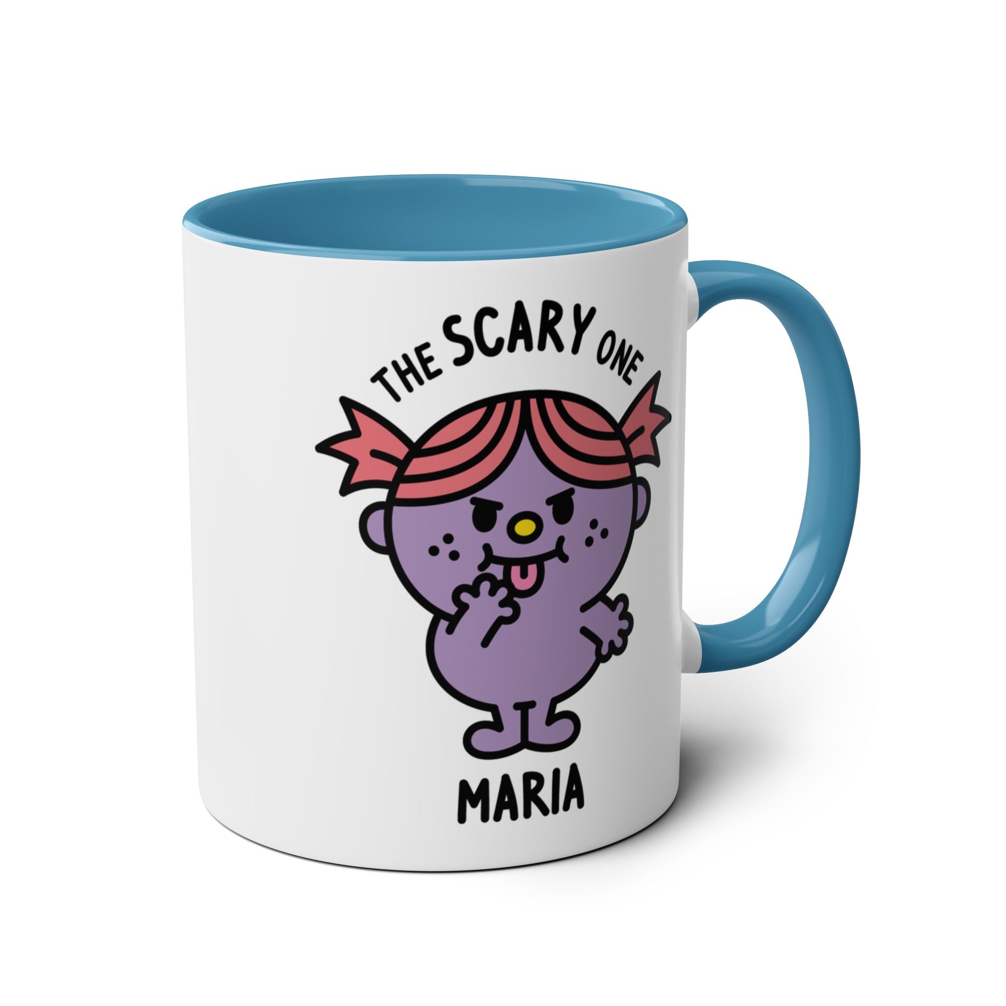 The Scary One - Adorable Personalised Coffee Mug Blue Accent