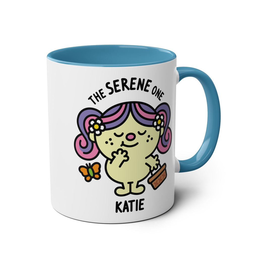 The Serene One - Adorable Personalised Coffee Mug Blue Accent