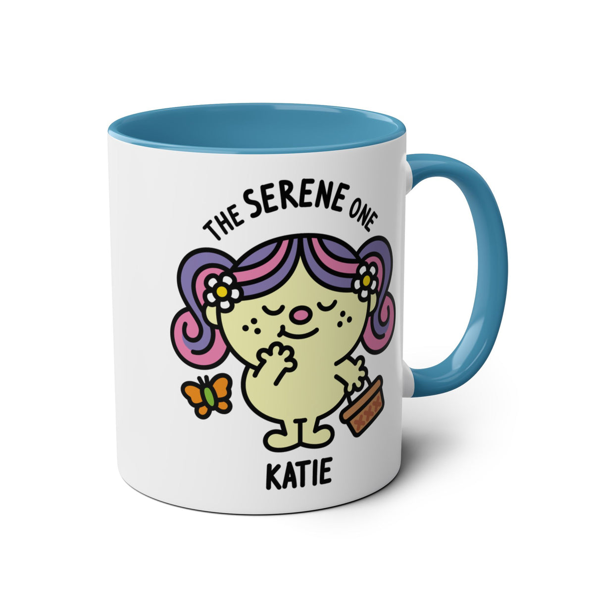The Serene One - Adorable Personalised Coffee Mug Blue Accent