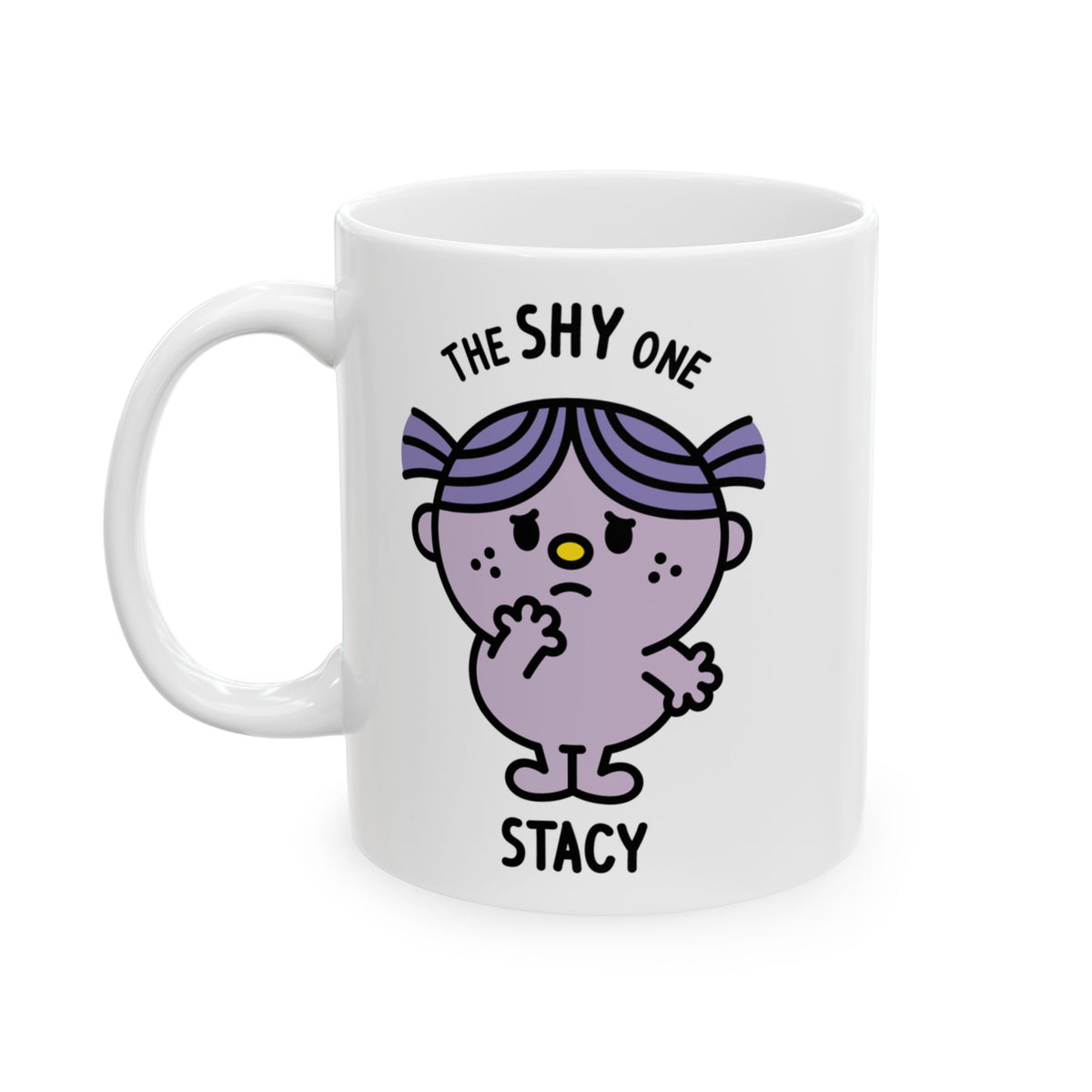 The Shy One - Adorable Personalised Coffee Mug White