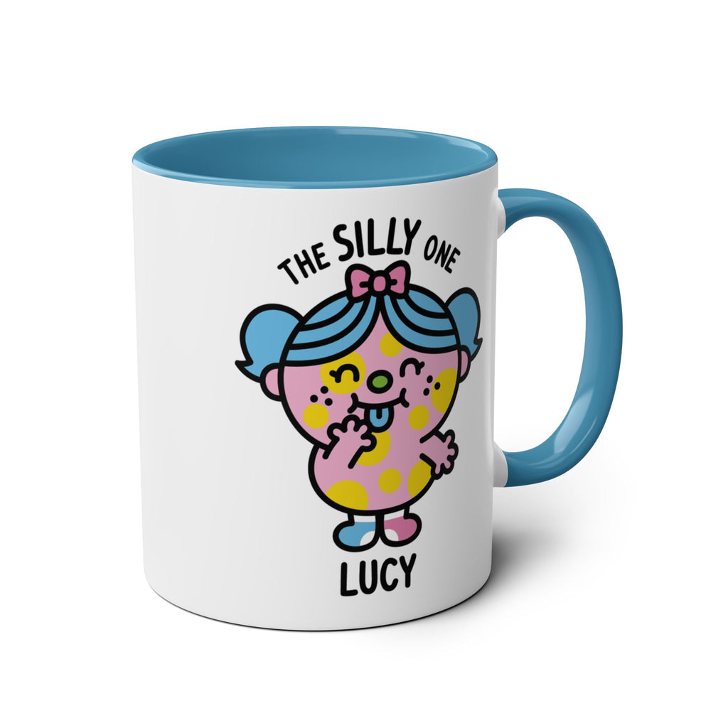 The Silly One - Adorable Personalised Coffee Mug Blue Accent Colour