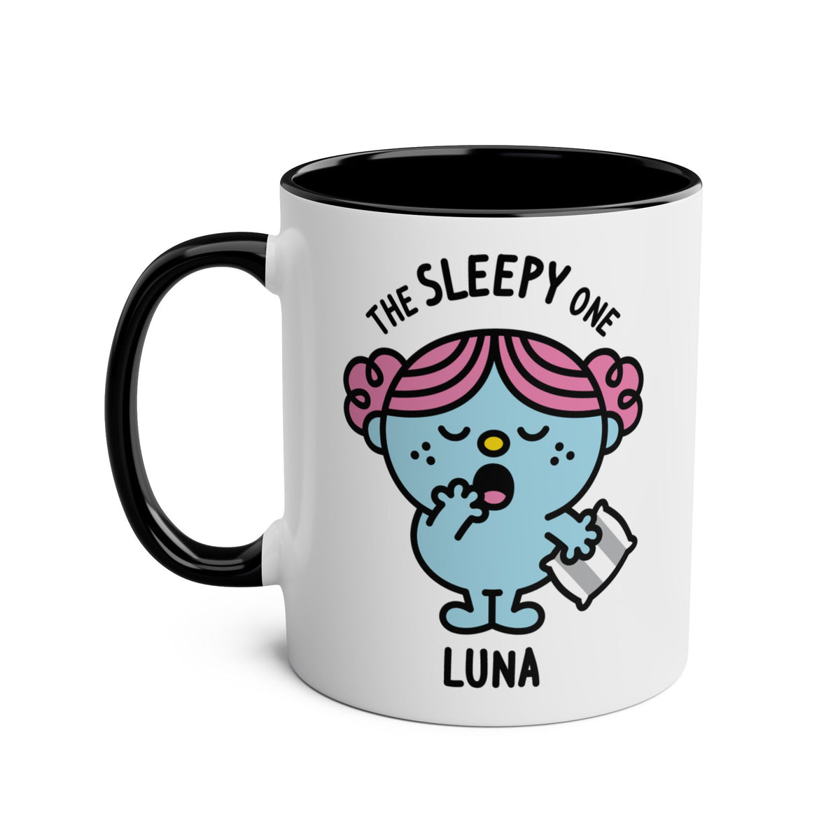 The Sleepy One - Adorable Personalised Coffee Mug Black Colour